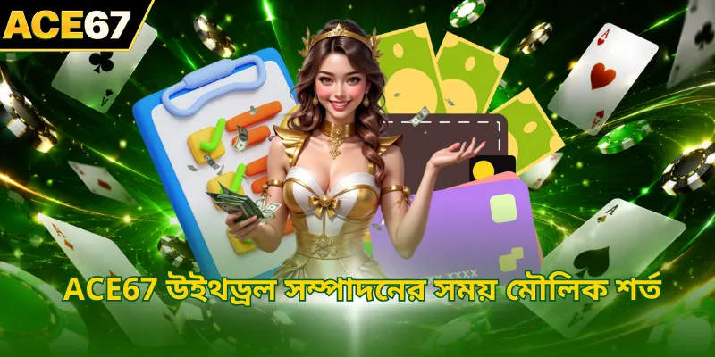 ACE67 উইথড্রল সম্পাদনের সময় মৌলিক শর্ত