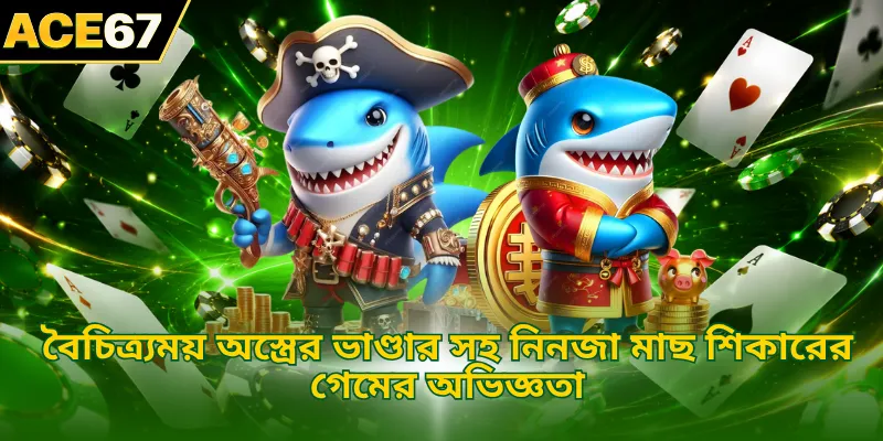 বৈচিত্র্যময় অস্ত্রের ভাণ্ডার সহ নিনজা মাছ শিকারের গেমের অভিজ্ঞতা