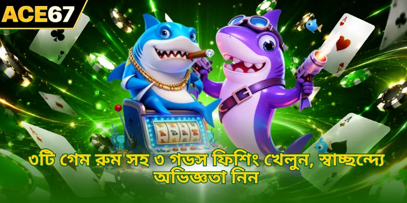 ৩টি গেম রুম সহ ৩ গডস ফিশিং খেলুন, স্বাচ্ছন্দ্যে অভিজ্ঞতা নিন